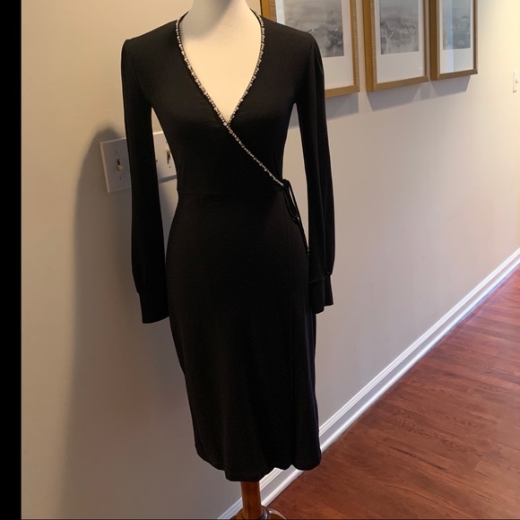 BLUMARINE EMBELLISHED RHINESTONE WRAP DRESS - Picture 5 of 6